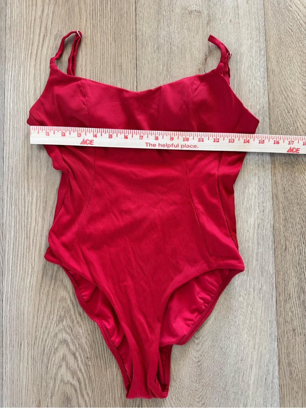 NWT Peixoto Rosie One Piece Swimsuit Bathing Suit Ribbed Red Sangria Medium - Picture 4 of 7